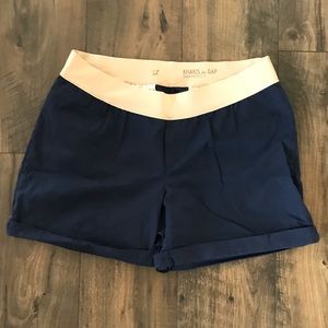 Blue maternity shorts from GAP